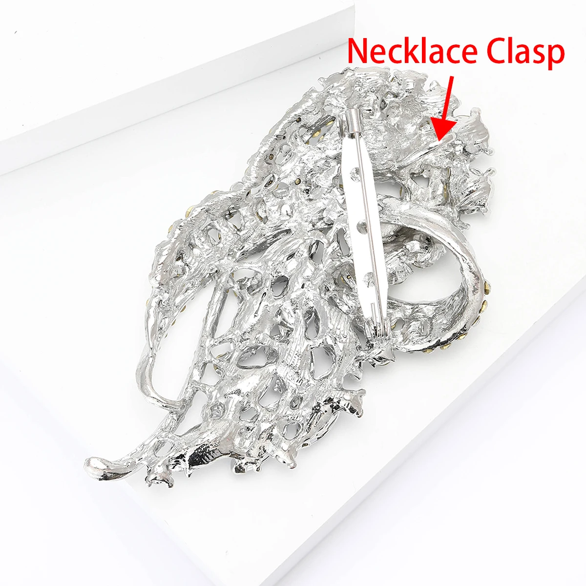 Beaut&Berry Vintage Crystal Large Glass Brooches for Women Rhinestone Pins Multi-color Available Casual Party Accessories Gifts
