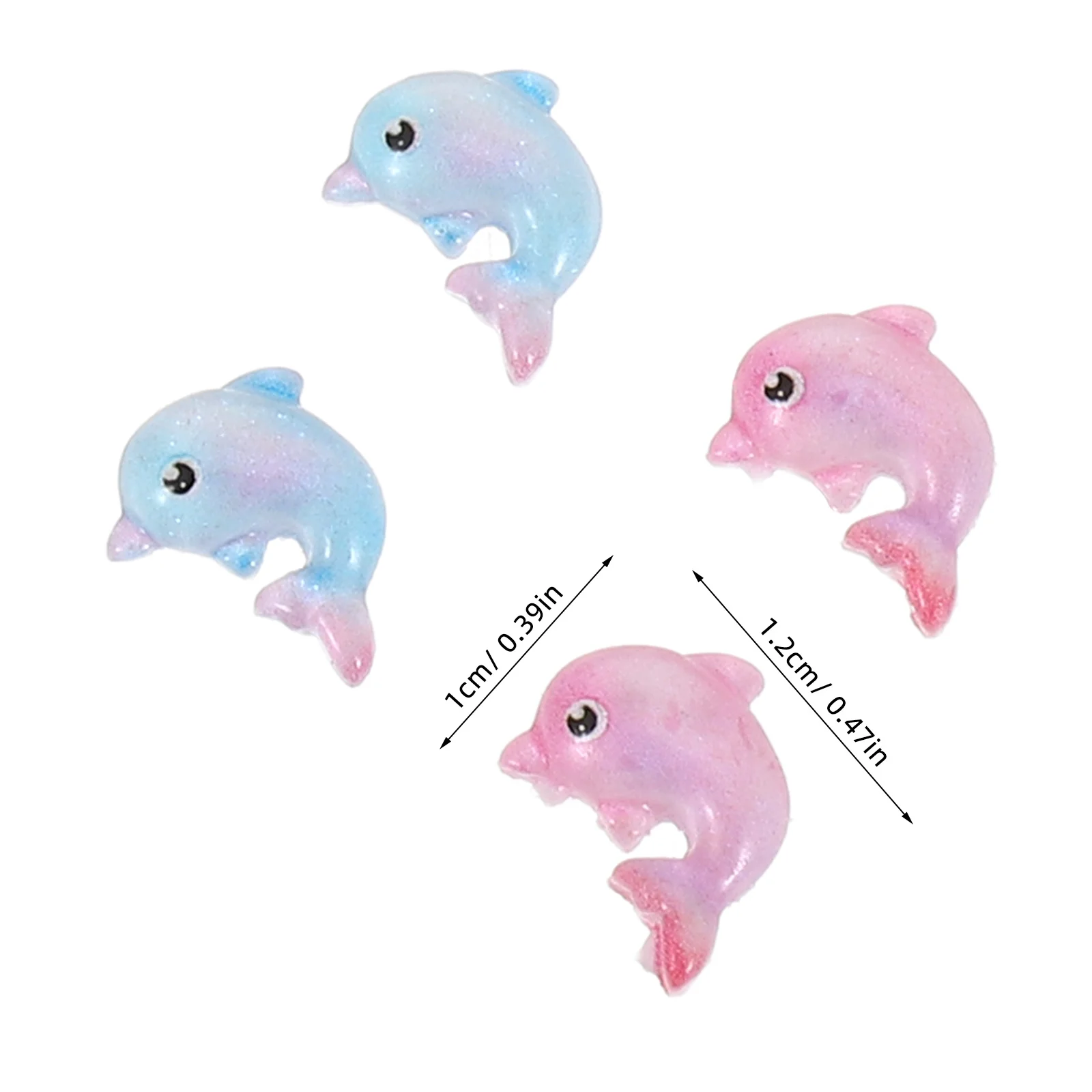 200Pcs Mini Ocean Resin Animals Detailed Small Dolphins for DIY Sea Creature Displays Birthday Party Themes Outdoor Marine