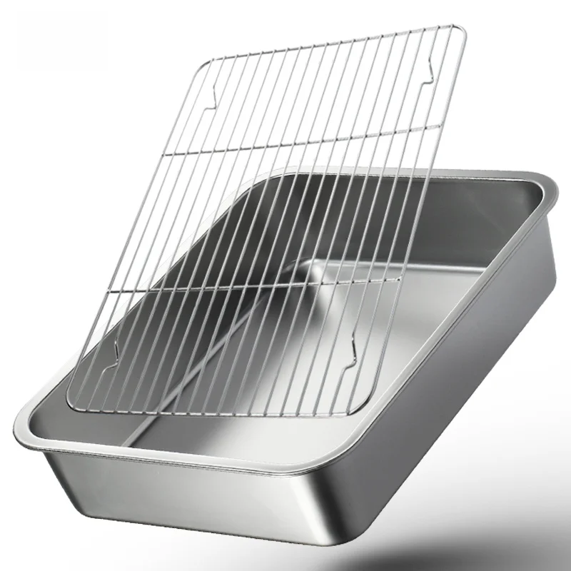 

Поднос для контроля масла из нержавеющей стали 304, прямоугольная фильтрация воды, раковина для овощей, дисплей, сковорода-сепаратор, японский Sle