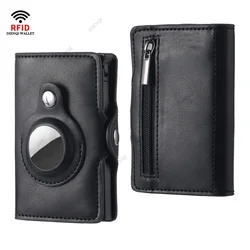 RFID Blocking Credit Card Holder Men Wallet for Apple Airtag Pop Up Bank Cardholder Case Travel Wallet for Women Air Tag Tracker