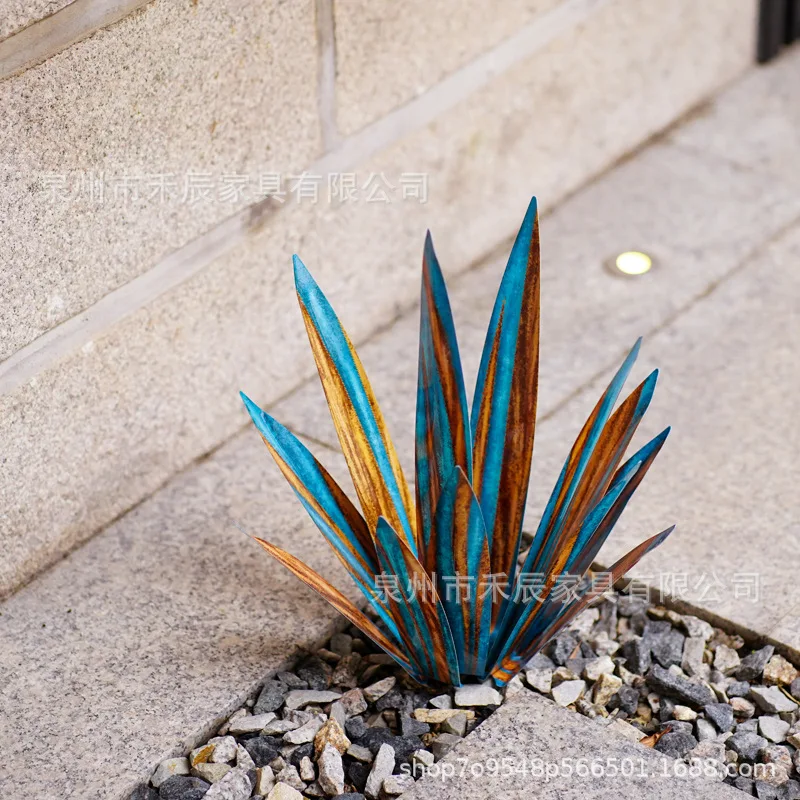 

Agave Garden Decoration Metal Agave Flower Wrought Iron Creative Outdoor Decoration