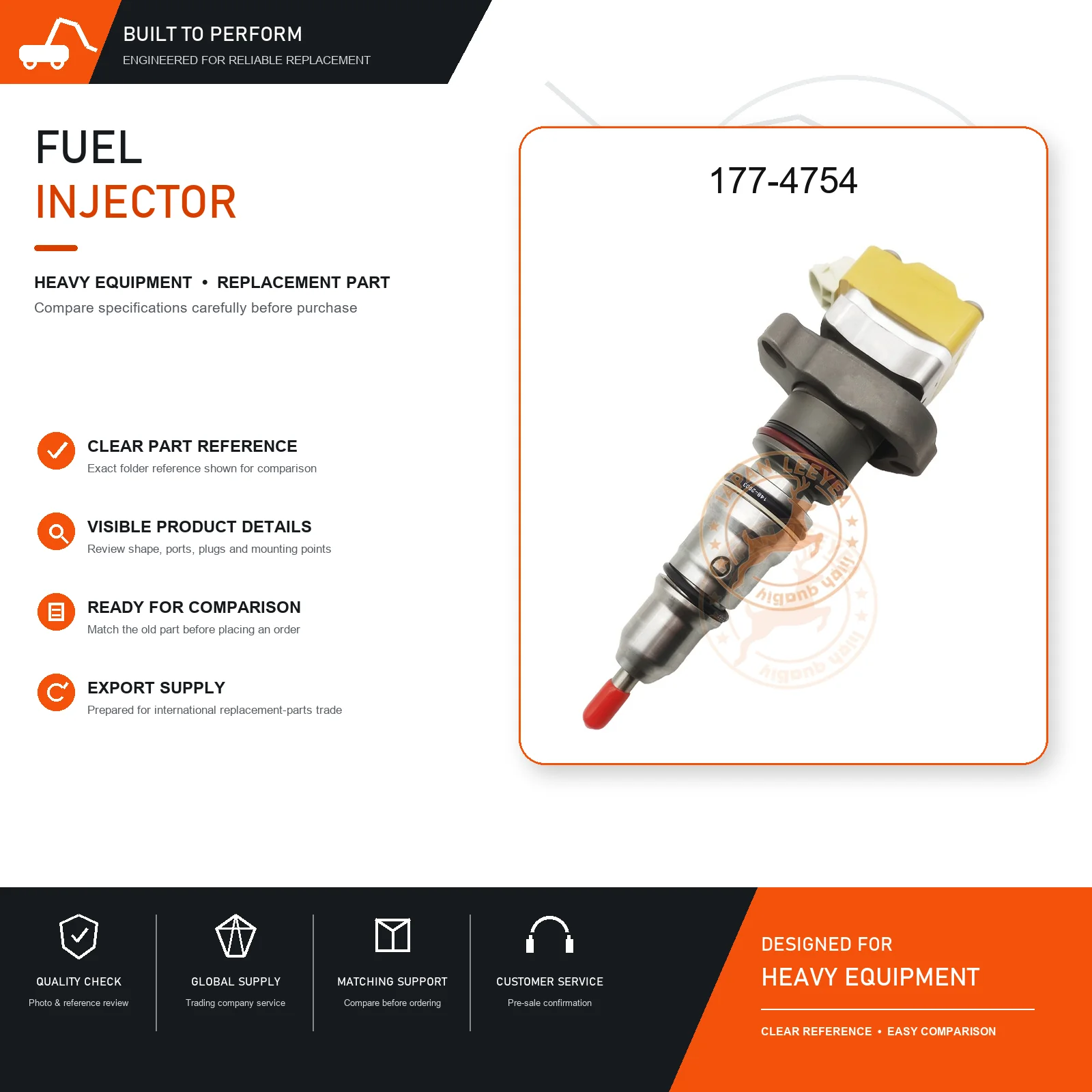 Fuel Injector 177-4754 for 3126B 3126E 322C 325C Diesel Engine Replacement