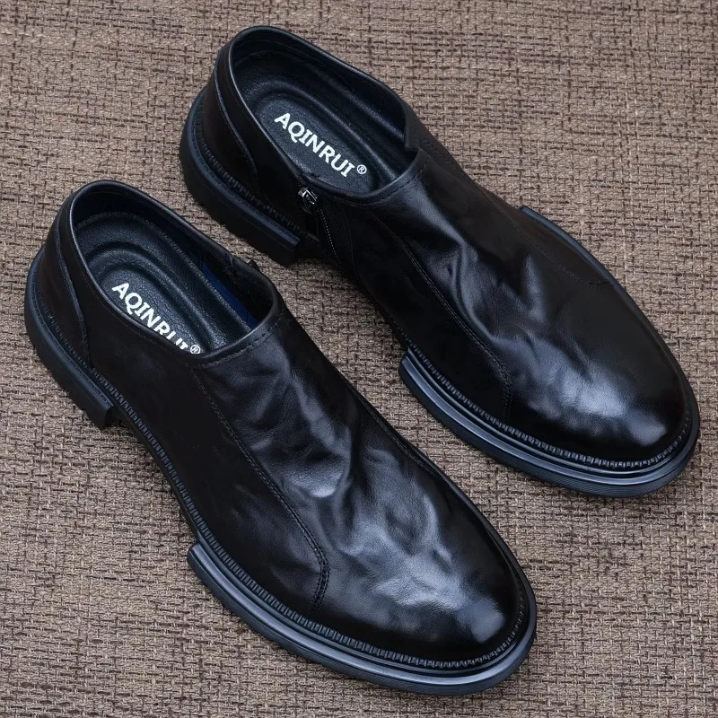 

Casual leather shoes men's 2026 spring and autumn soft soled business formal men's shoes trend versatile British