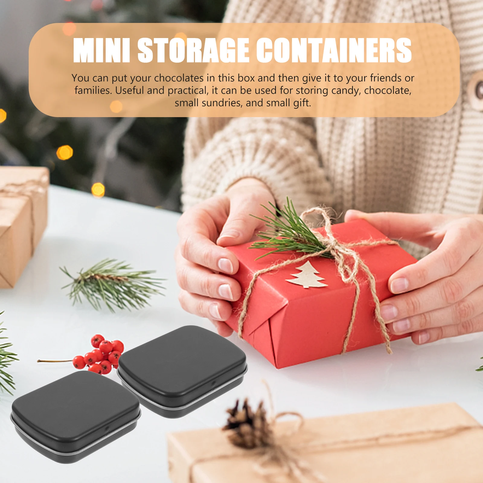 

10pcs Mini Tin Box With Lid Portable Storage For Jewelry Candy Wedding Party Favors Compact Lightweight Metal Container Travel