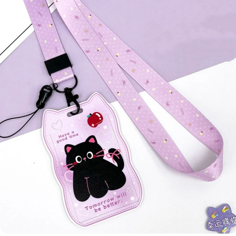 

INS мультяшный держатель для карт с кошачьими ушками, школьный защитный чехол для школьной карты, бирка с именем, сумка, раздвижная крышка, защитный чехол для сертификата