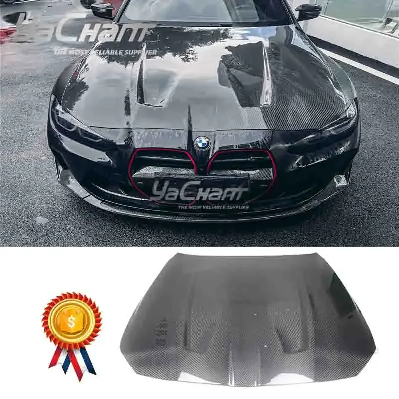 

Car-Styling Dry Carbon DCF Bonnet Lid Fit For 2021-2023 BMW G80 M3 G82 M4 CSL-Style Hood Engine Cover