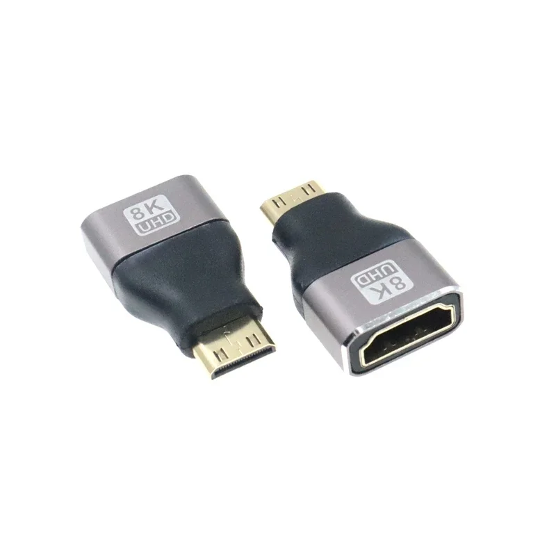 8K Micro Mini HDMI - compatible with 2.1 Connector Adapter 270 90 Degree Male to Female for HDTV PS4 PS5 Laptop 4K HDMI Extender