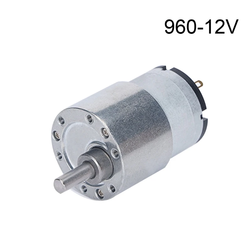 6V/12V/24V High Torque Electric Micro Speed Reduction Geared Motor 7RPM to 960RPM Eccentric Output Shaft JGB37-520 Y5GB