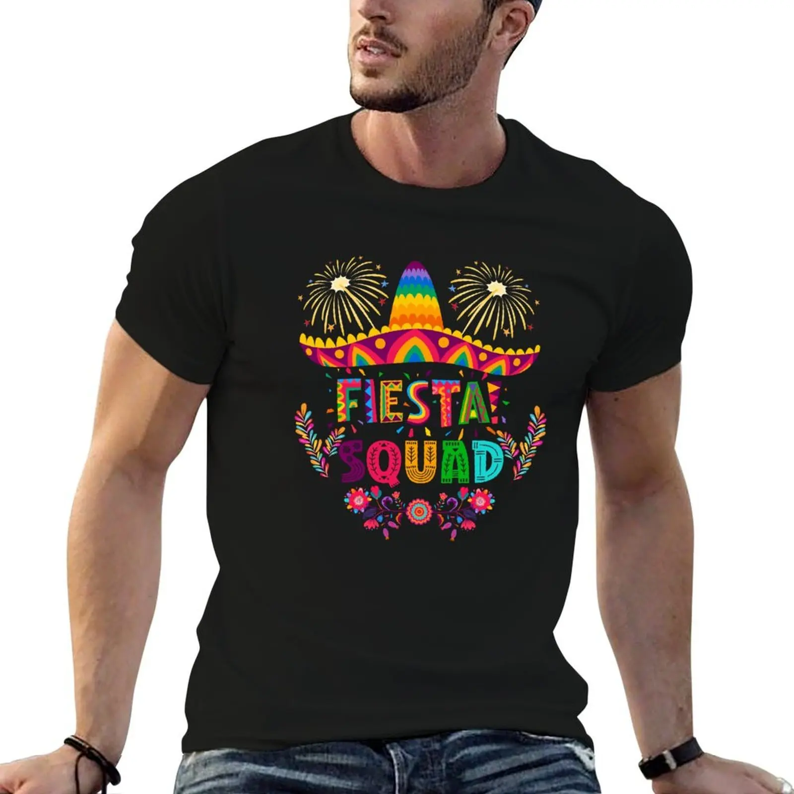 Camiseta Fiesta Squad Cinco De Mayo, Fiesta Mexicana 5 De Mayo, para Mujeres, Hombres, Niñas y Niños, Camiseta de Algodón para Hombre, Camiseta de Diseñador