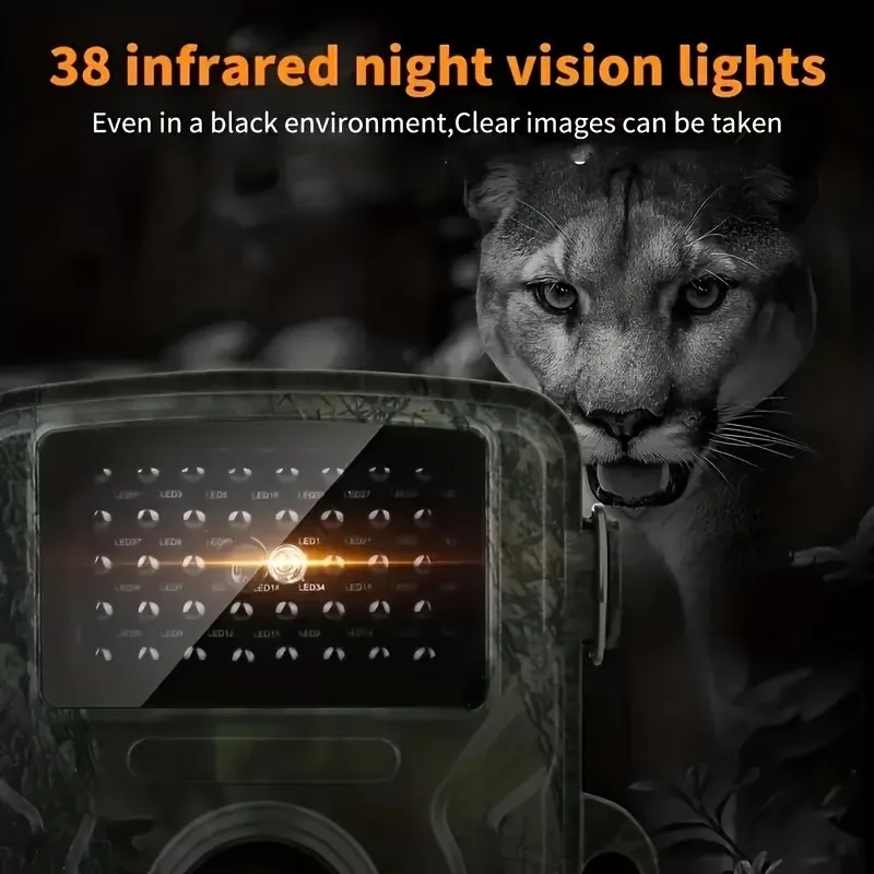 Wildlife Trail Cameras Infrared Night Vision 16MP 1080P Wild Hunting Camera Waterproof Outdoor Camera  Motion Activated Tracking