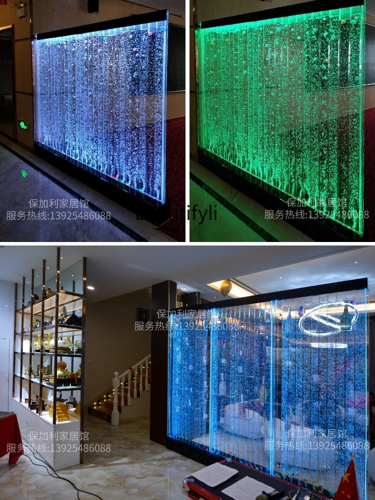 

E1001 ss большая водная занавеска, настенная водяная пузырьковая стена, акриловый экран для водных танцев, креативный аквариум для прихожей