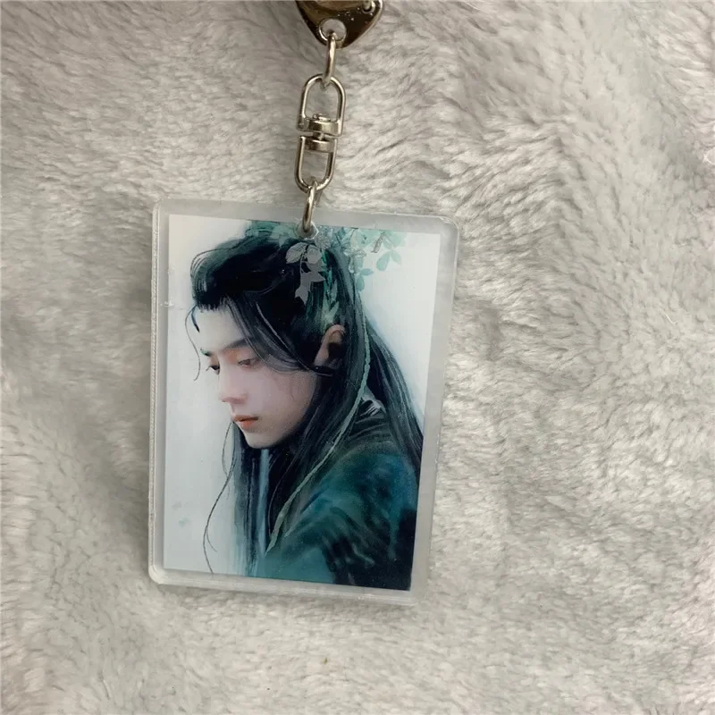 Anime Keychain  Xiao Zhan Acrylic Keyring Strap Figure Hanging Accessories 6cm