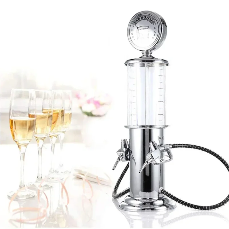 

900ML Beer Tower Drink Liquor Dispenser Wine Gun Pump, 1/2-Shot Beverage Alcohol Gas Station Beer Tower Dispenser Drink Bar Tool