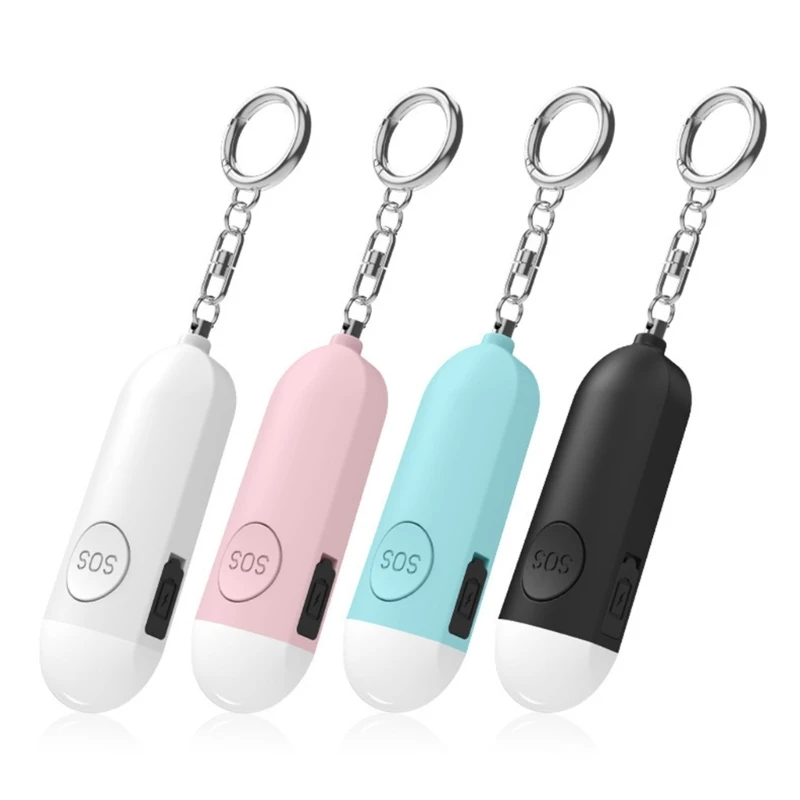 Portable Locator 130dB Individual Alarm Keychain with LED Light for Self Protections and Emergency Situation DropShipping