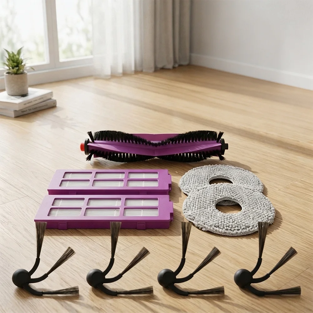 Complete for Cleaning Accessory Kit for midea For v16 Pro For eureka J15 for Max Ultra Robot Vacuum 1 Main Brush 4 Side Brushes