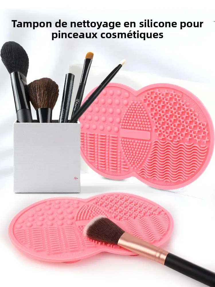 Tapis de nettoyage de brosse de maquillage, fond de teint cosmétique Portable, brosses à sourcils, tampon de nettoyage de Gel, outils de maquillage, planche de gommage en Silicone