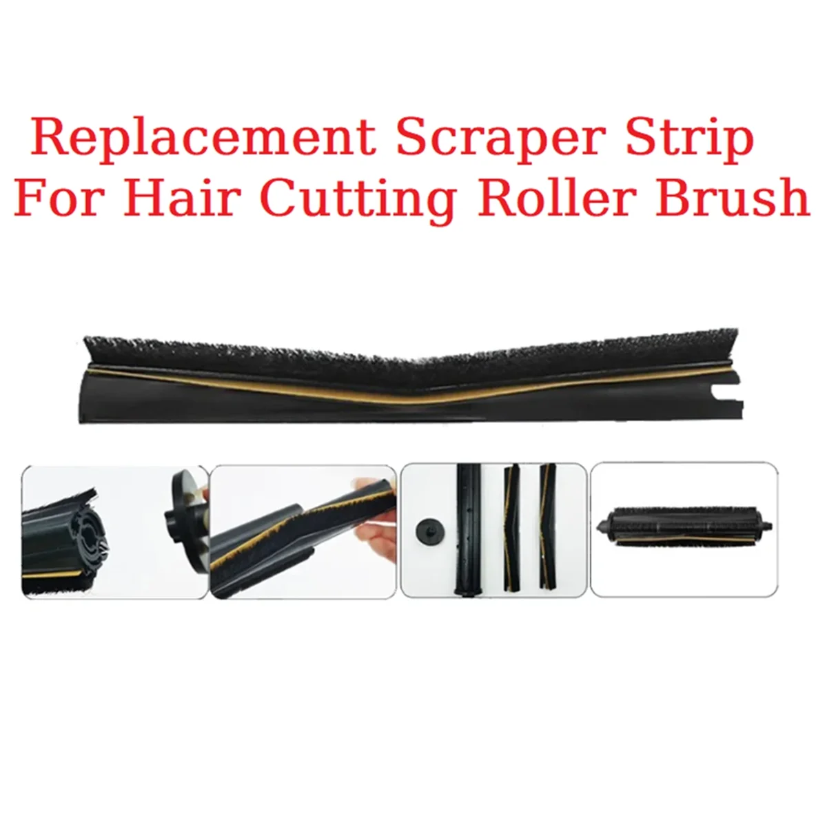 Replacement Roller Brush Wiper Strip for Dreame S10/S20/S30/X10/X20/X30/X40 All Series Vaccum Attachment Scrape Strip-Furlan