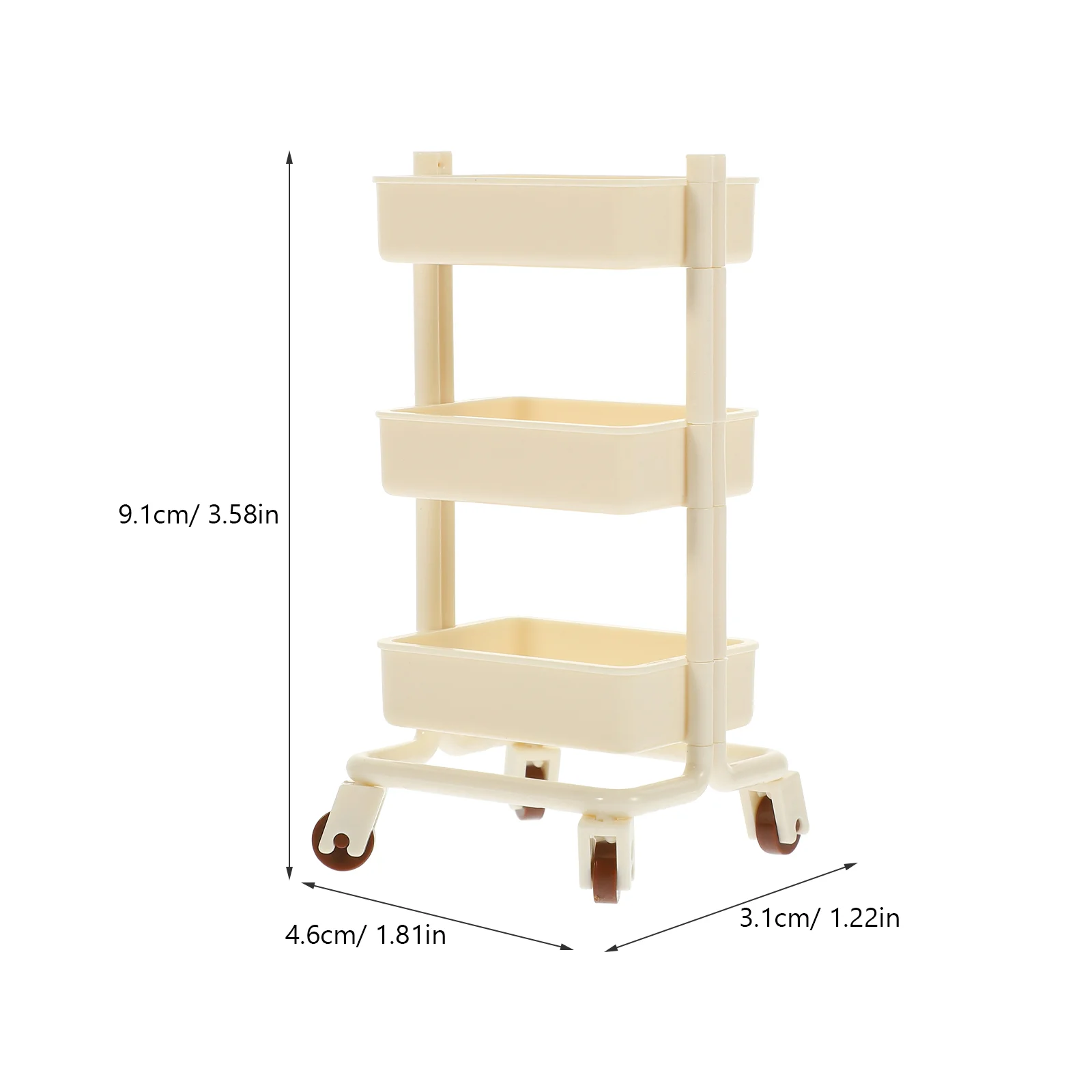 Mini mobili Decorazione della casa Carrello portaoggetti in miniatura Scaffale Carrello in plastica Ornamento