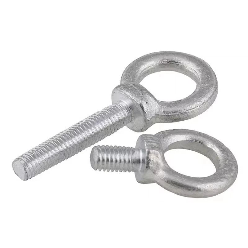 1PCS Lifting Eye Bolt Galvanised Metric Thread M6 M8 M10 M12 M14 M16 M18 M20 Ring Loop Hole For Cable Rope Eyebol