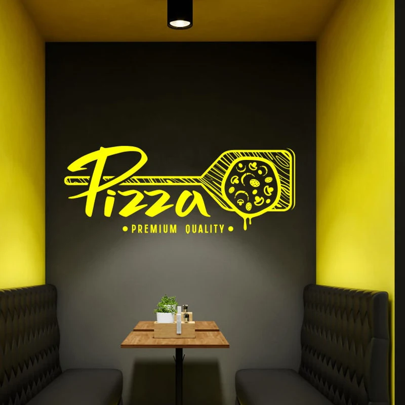 Pizzeria Wall Sticker Food Lover Wall Decal Vinyl  Window Sticker Pizza Lover Decal food shop pegatinas de pared E880