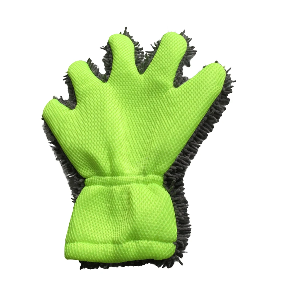 

Wash Mitt For Car Waterproof Lint Free Scratch Safe Quick Dusting Mitt Strong Water Absorption Cleaning Gloves For Vehicle