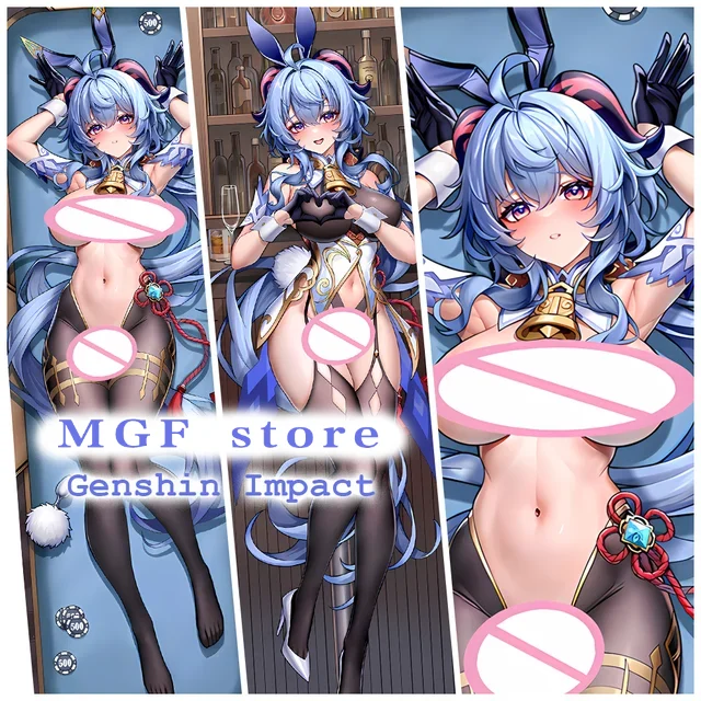 Genshin Impact Ganyu Case Cosplay Game Dakimakura Anime Pillowcase Double-Sided Print Hing Body Pillow Cover image 2