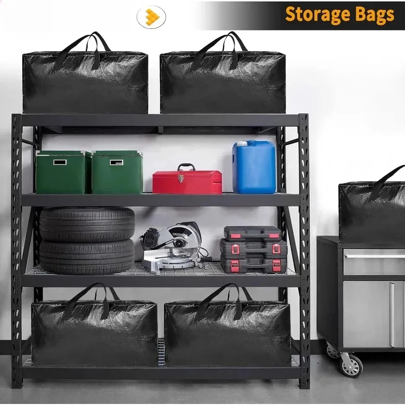 Heavy Duty Moving Bags, Extra Large Storage Totes W/Backpack Straps Strong Handles & Zippers, Alternative to Moving Boxes