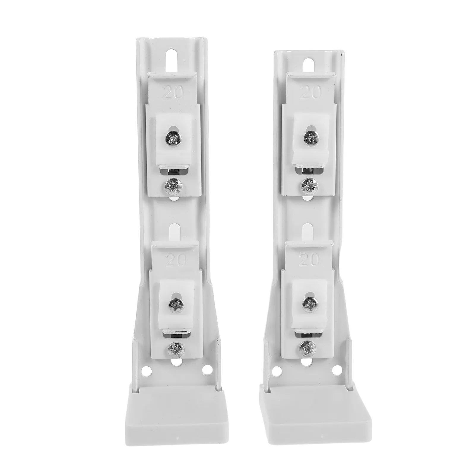

2Pcs Curtain Track Wall Mount Brackets Heavy Duty Rail Mounting Hardware Adjustable Quiet Support for Home Living Room Bedroom