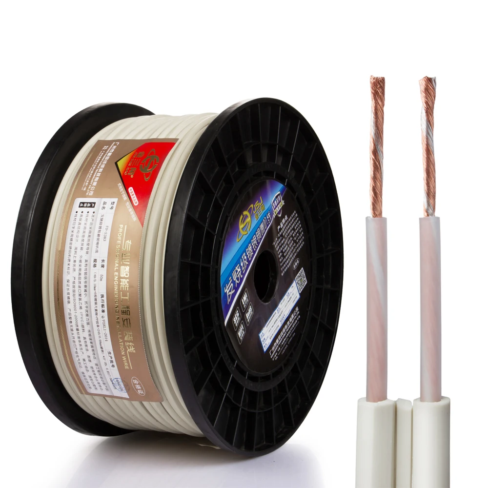 

Digizulu Silver Coated Copper Speaker Wire Audio Cable for DIY Install - Home Theater KTV Concert HIFI Sound Amplifier Loudspeak