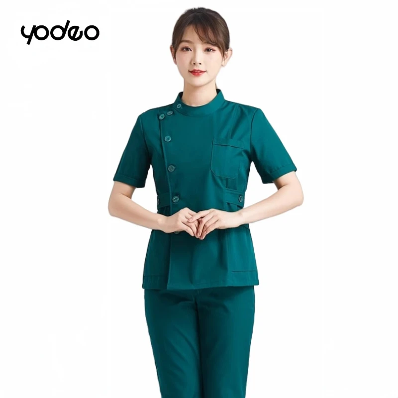 Hospital doctor nursing long sleeved split suit women men casual jogger suits nurse phary clothes clinical workwear