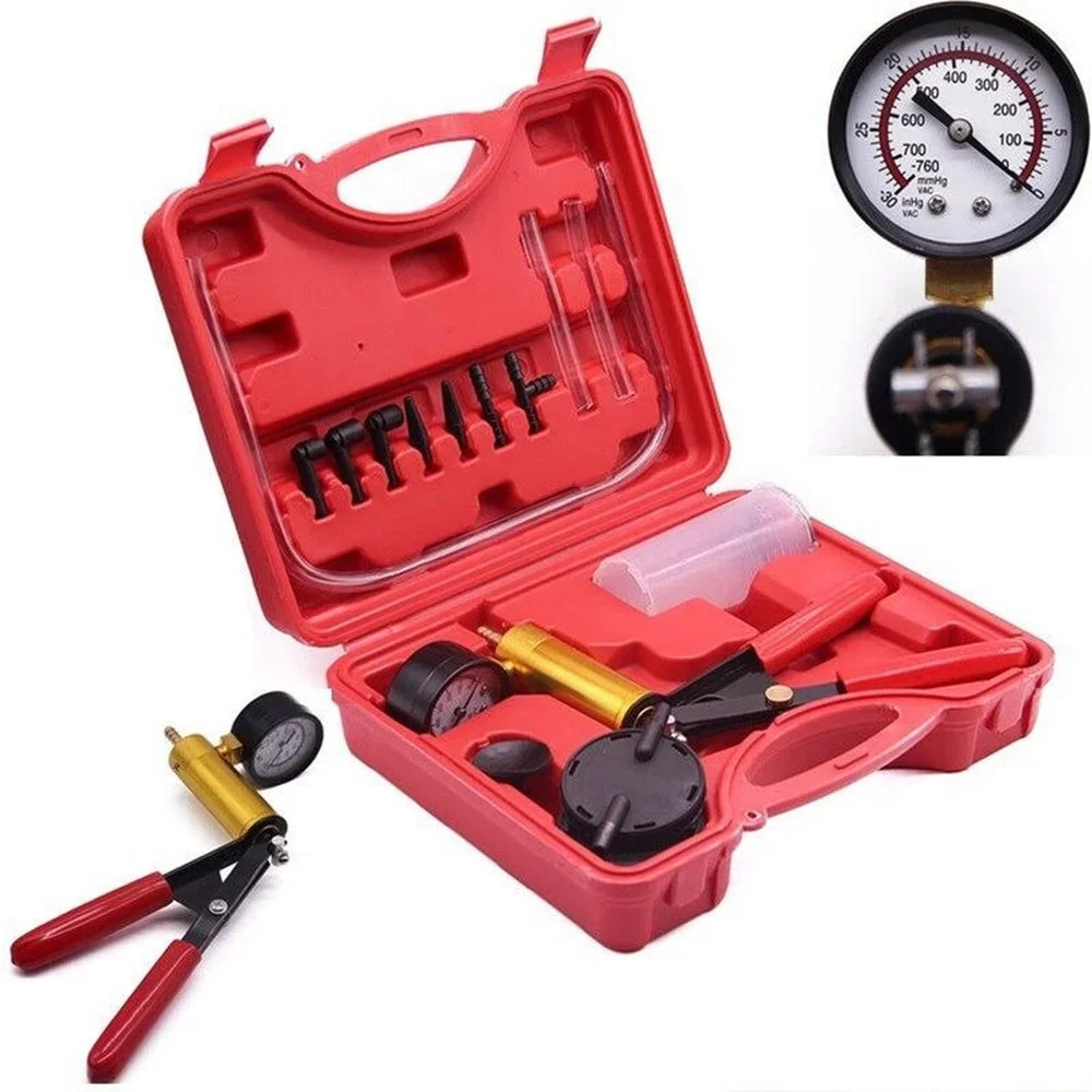 XCCYG 2 in 1 Car Auto Hand Held Vacuum Pistol Pump Brake Bleeder Adaptor Fluid Reservoir Tester Kit Tools