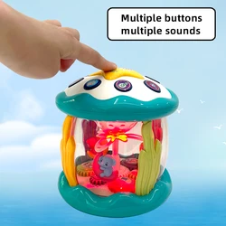 Musical Cylindrical Toy with Spinning Carousel and Lights – Push Along for Babies 12 Months and Up – Fun and Engaging