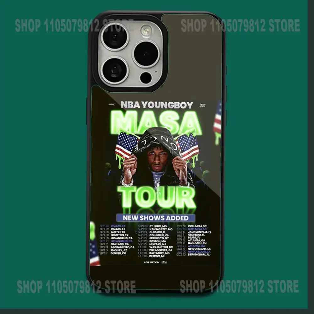 Etui na telefon YoungBoy Never Broke Again Tour 2025 do iPhone'a 17, 16, 15, 14, 13, 12, 11, Plus, Pro, Max, Mini, miękkie, magnetyczne, z obsługą ładowania bezprzewodowego