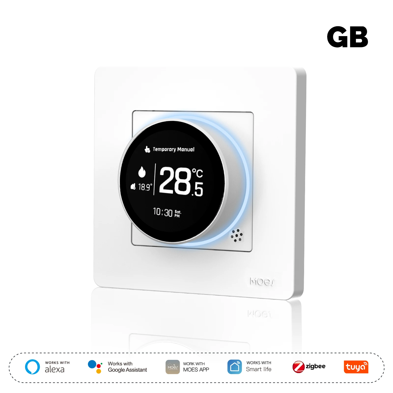 MOES Tuya ZigBee slimme knopthermostaat Star Ring-serie temperatuurregelaar waterkoker elektrische verwarming met Alexa Google