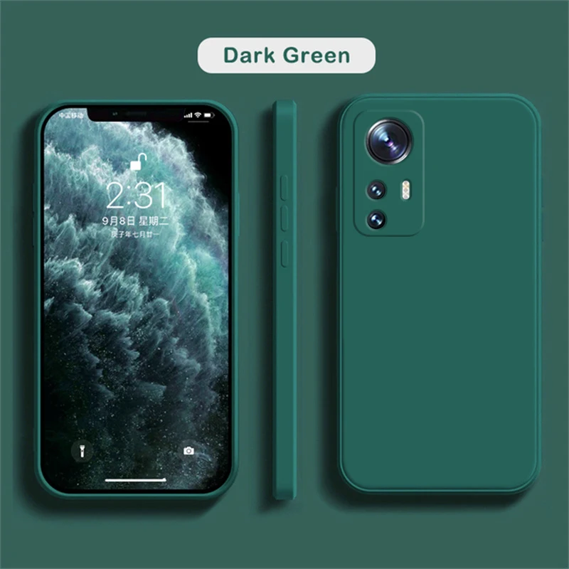 Square Liquid Silicone Cover for Xiaomi Mi 12T 12 T Pro 12 Lite 12X 12S Pro Ultra 12pro Phone Cases For Xiaomi 12t Pro Soft Case