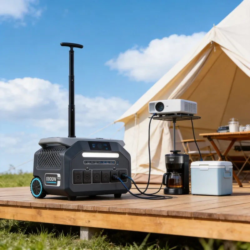 Outdoor mobile power bank 220V, large capacity 3200W, portable solar power, live streaming, camping, and stall