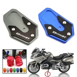 Motorcycle Kickstand Foot Side Stand Extension Pad Support Plate Enlarge For BMW R1200RT R1200 RT R 1200RT 2014-2018 CNC Valve