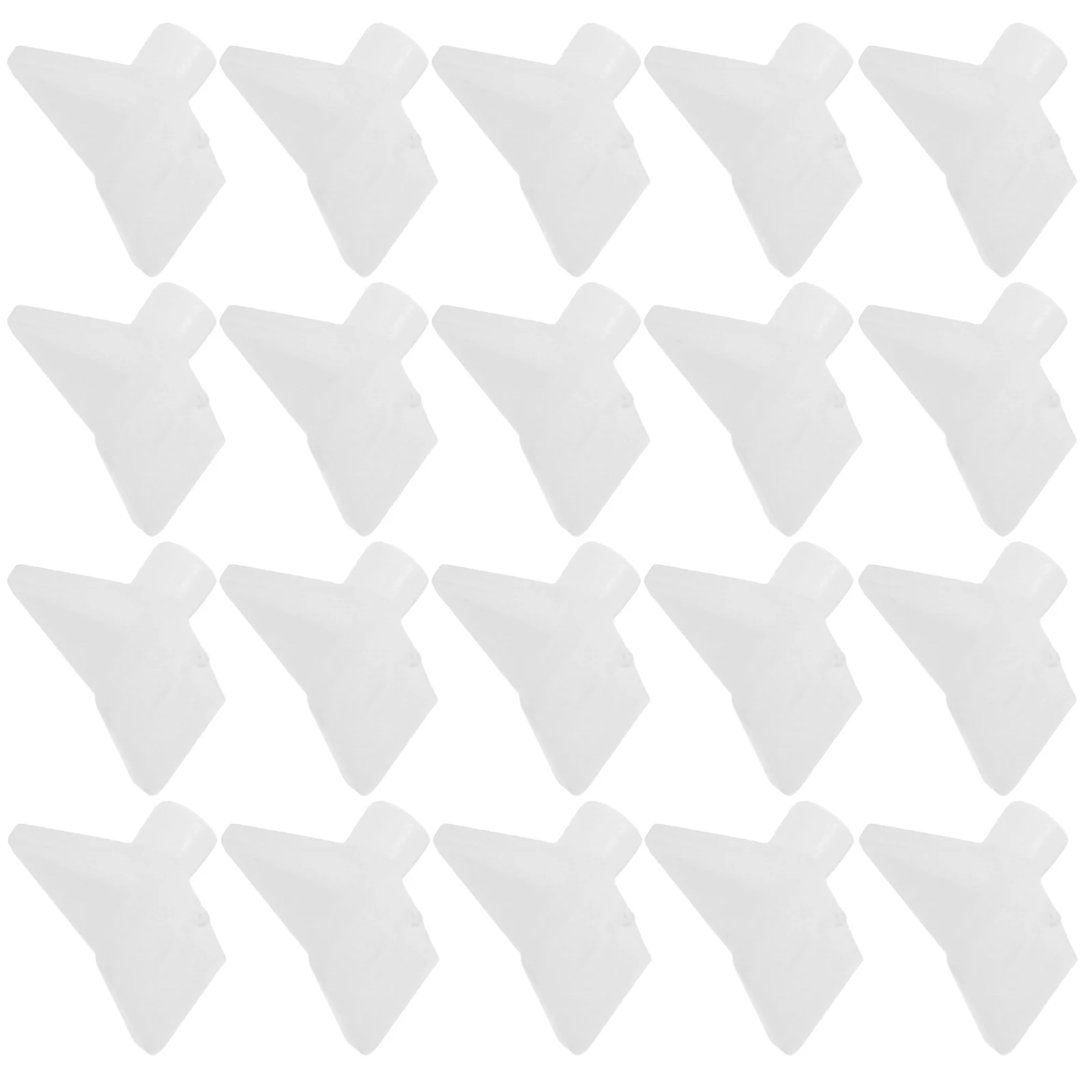 

50 Pcs Shelf Bracket Clips for Wardrobe Furniture White Accessories Durable Stable Adjustable Plastic Holders Cabinet Pegs