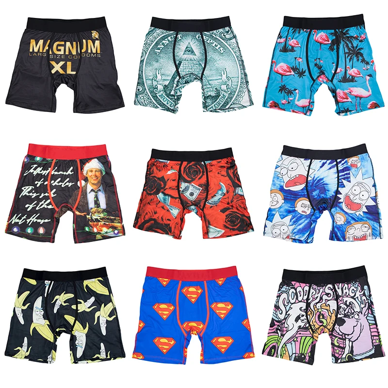 Print Men Underwear Boxershorts Fashion Man Underpants Panties Print Men Innerwear Mens Panties Trunks ZS-S19-S35