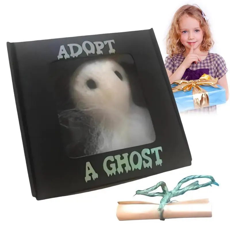 Adopt A Ghost In A Box With A Tiny Scroll Halloween Spooky Pocket Ghost Toy Halloween Spookyes Doll Girl Games For Ghost Stories