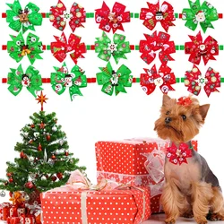 New Christmas Pet Dog Neck Grooming Accessories Pet Dog Holiday Bowties Neckties Santa Snowflakes Dog Cat Dog Accessories