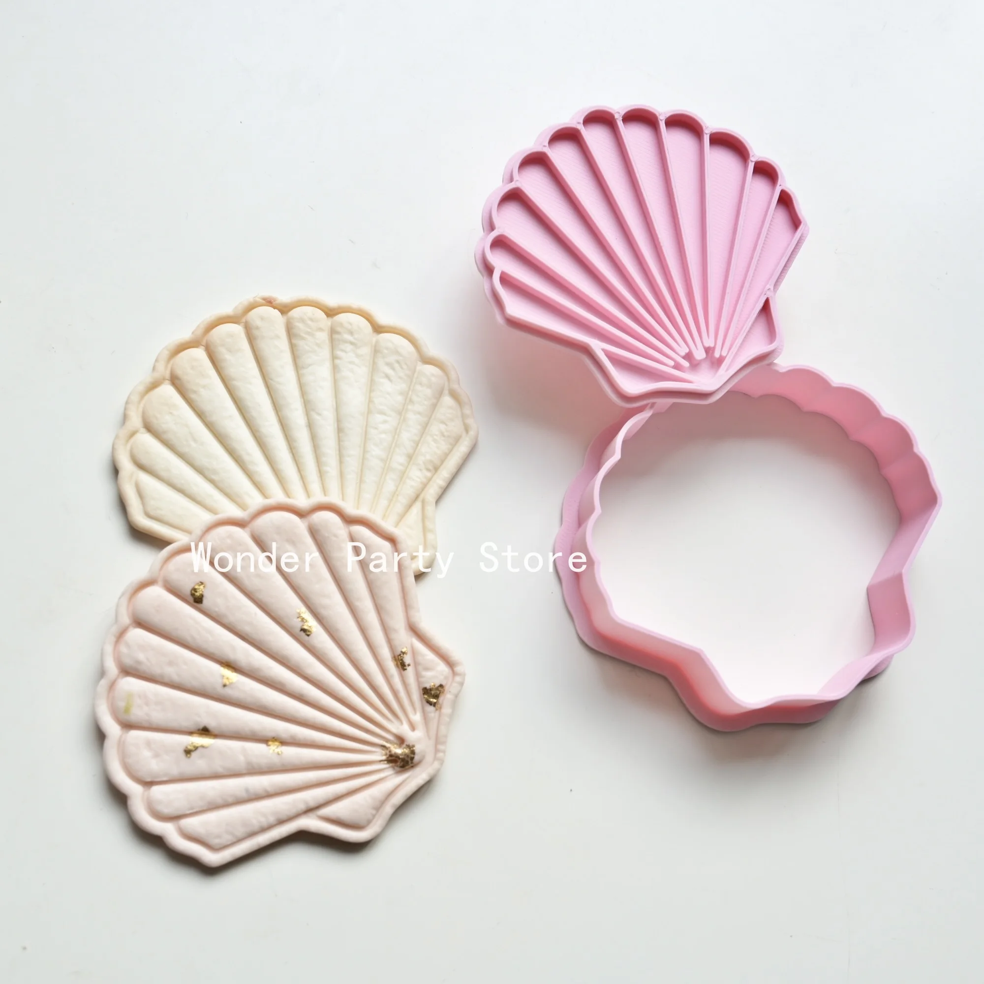 Shell Shape Cookie Cutter Animal Sea World Mermaid Fondant Frosting Shell Cookies Mold Ocean Shell Pattern Cookie Biscuit Cutter