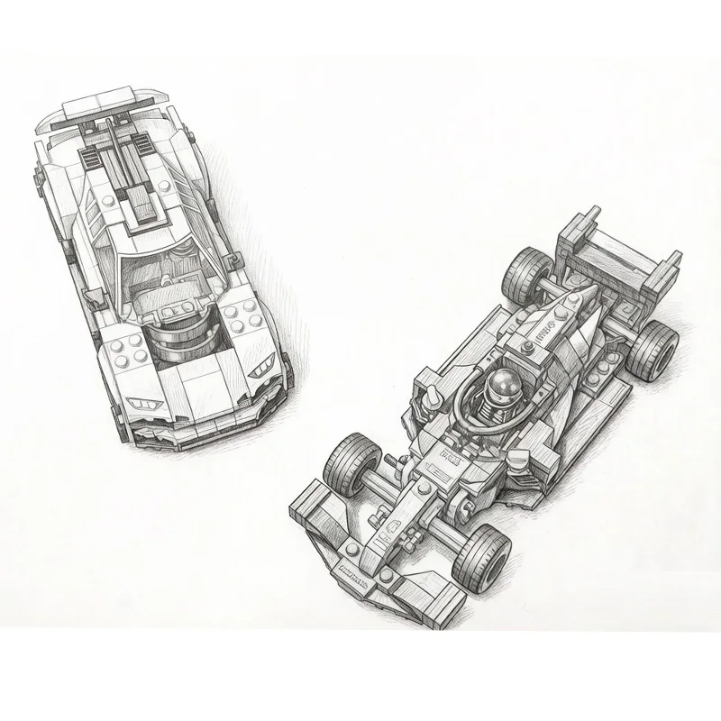 

564PCS New Speed Race Car Building Blocks Home Desktop Decor Assembly Model Creative Toys Birthday Gifts For BoysAA