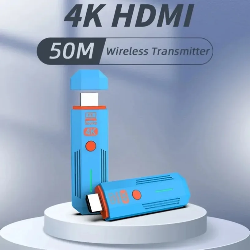 

5.8G 4K 50M Wireless HDMI-Compatible Video Transmitter Receiver Extender Display Adapter Dongle Share For Laptop To TV Monitor