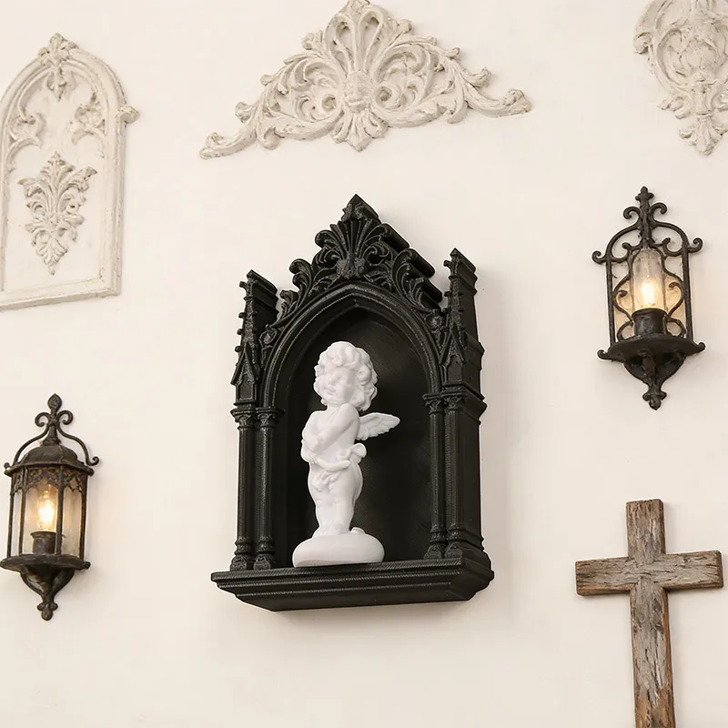 1PC Gothic Dark Style Church Arch Shaped Niche NEW Creative furniture wall decor For Dark Retro-Style Home Wall Decoration 2026