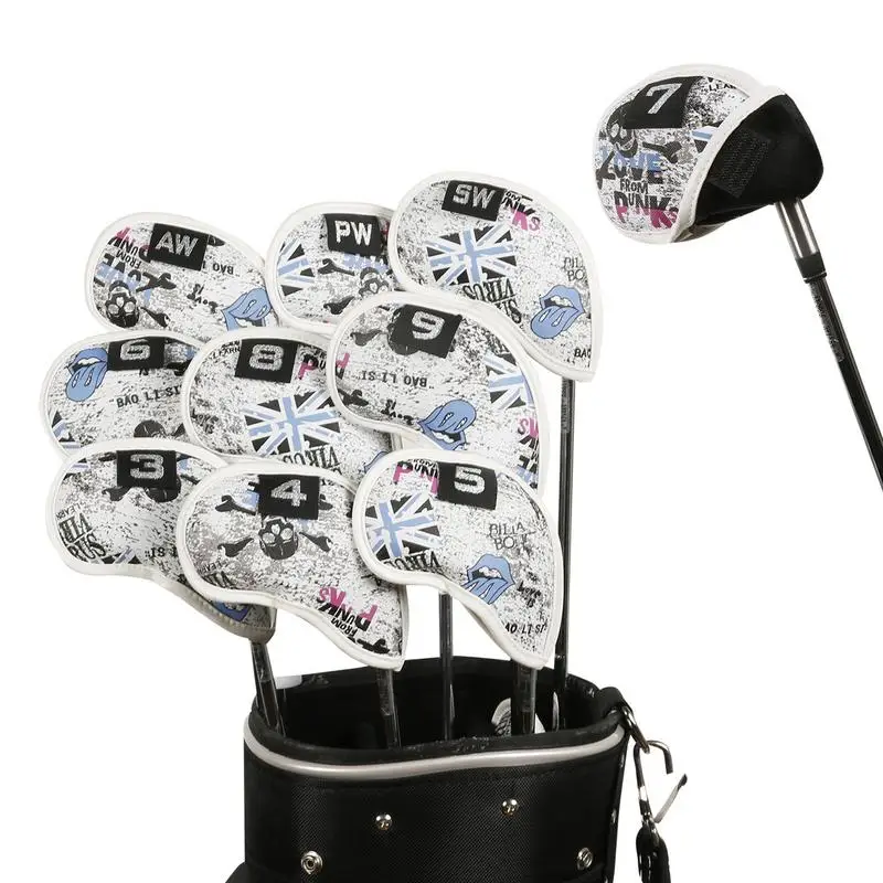 skull Golf Iron Club Head Covers British style Golf Putter Headcover Golf Club Head Protective Case Iron Head Protection