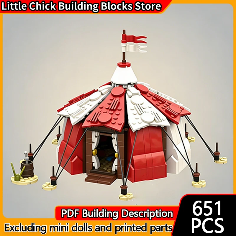 

Средневековый замок, модель MOC, строительные кирпичи, палатка снаружи города, модульная технология, детские праздничные подарки, сборка игрушек, костюм