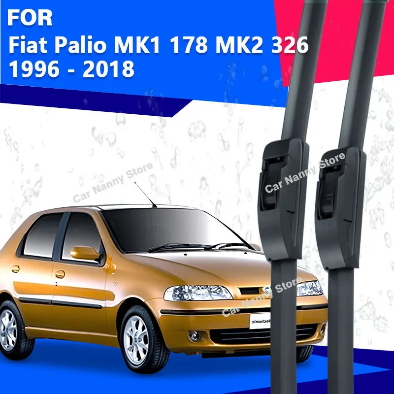 

Щетки стеклоочистителя (дворники) для Fiat Palio MK1 178 MK2 326 1996-2018, резиновые, мягкие, 2000