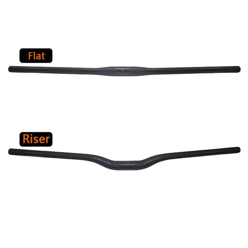 Imagen 2 del producto Manillar de Bicicleta de Montaña de Fibra de Carbono Negro Mate, Manillar MTB, Piezas de Bicicleta, Manillares Planos/Elevados de 31.8mm, 600mm - 780mm