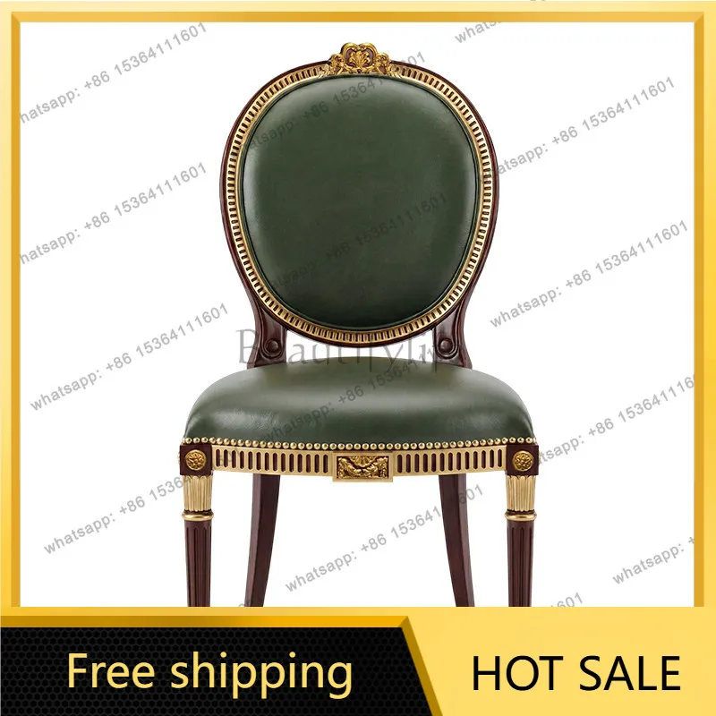 XX. European classical solid wood sofa chair living room bedroom single chair